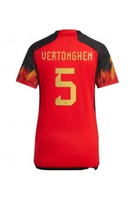 Belgia Jan Vertonghen #5 Fotballdrakt Hjemme Klær Dame VM 2022 Korte ermer